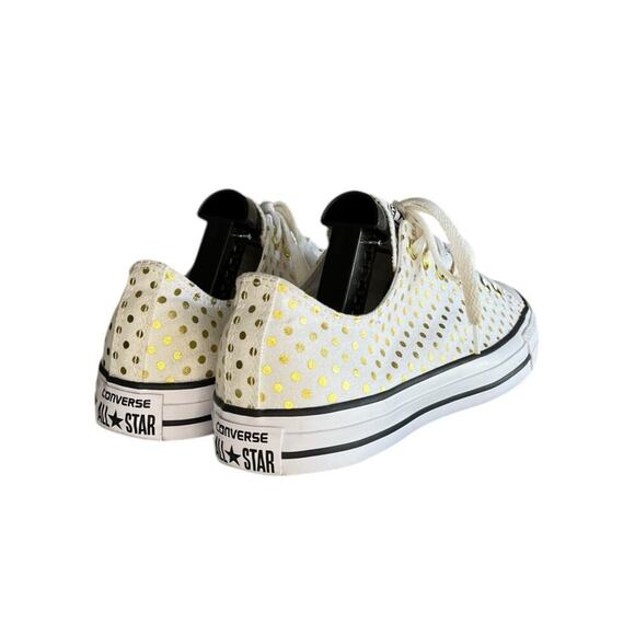 Womens Converse Chuck Taylor All Star Metallic Dot Sneakers Shoes Size 12 White - Picture 4 of 6
